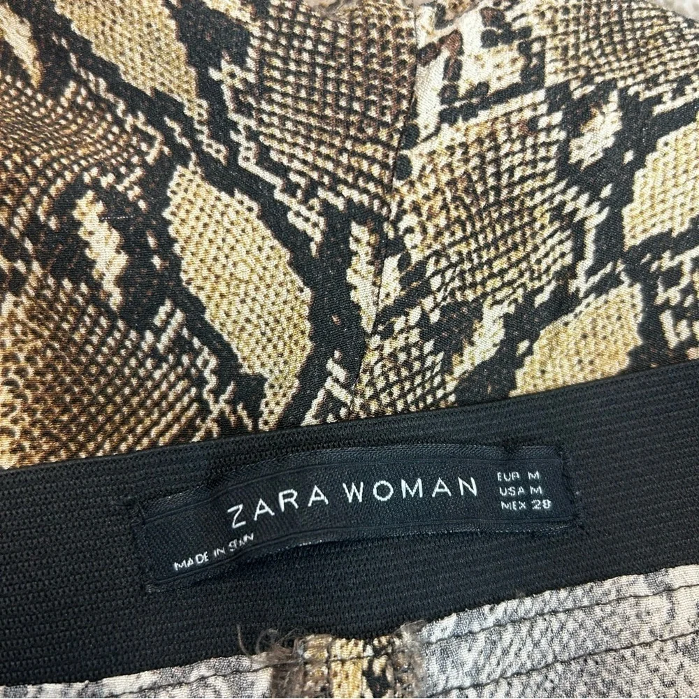 Zara tan brown animal snake print joggers harem pants Sz M - Picture 5 of 11